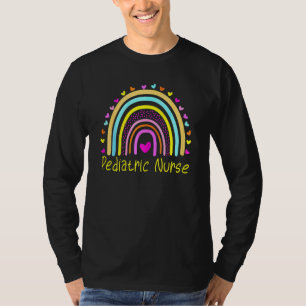 T-shirt Femmes Infirmière pédiatrique Arc-en-ciel