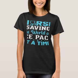 T-shirt Femmes Infirmière Sauvons Le Monde Une Ice Pack