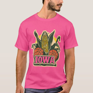 T-shirt FEMMES Iowa Des Moines Maïs Sur Le Basket-Ball Cob
