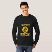 T-shirt Femmes J'Accepte Bitcoin Crypto Devise Btc Pièce M (Devant entier)