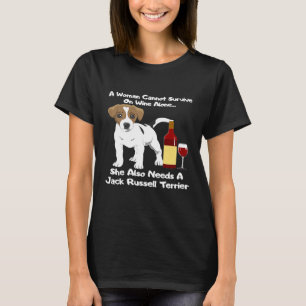 T-shirt Femmes Jack Russell Terrier Parson Russell Wine Lo