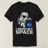 T-shirt Femmes J'ai besoin de mon espace avec l'astronaute (Design devant)