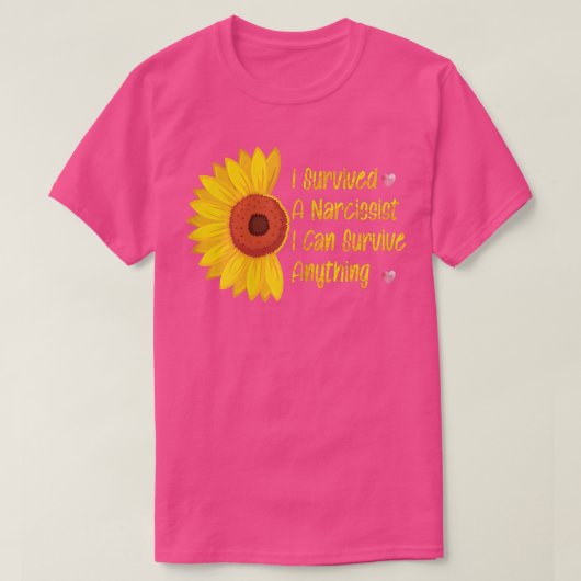 T-shirt Femmes J'ai survécu à un narcissiste Je peux survi (Design devant)