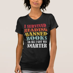 T-shirt Femmes J'ai Survivécu à la Lecture de Livres Inter