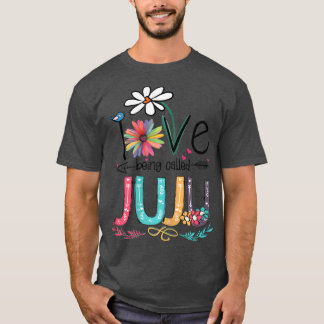 T-shirt Femmes J'Aime Être Appelée Juju Sunflower Mères