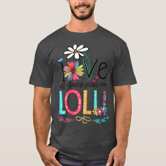 T-shirt Femmes J'Aime Être Appelée Lolli Sunflower Mères