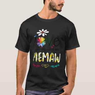 T-shirt Femmes J'Aime Être Appelée Memaw Daisy Flower mign