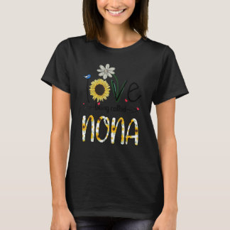 T-shirt Femmes J'aime être appelée Nona Fleur Mignonne Mèr