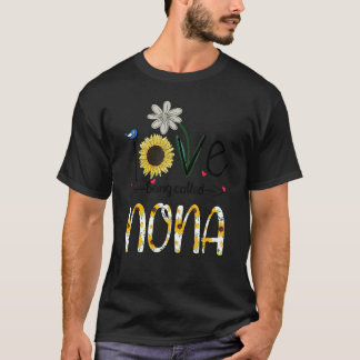 T-shirt Femmes J'Aime Être Appelée Nona Flower mignonne Mè