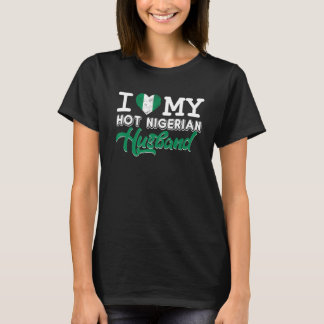 T-shirt Femmes J'Aime Mon Chaud Mari Nigérian 1