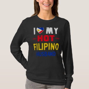 T-shirt Femmes J'Aime Mon Mari Philippin Chaud Philippines