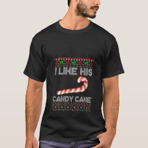 T-shirt Femmes J'aime Son Bâton de Bonbon Drôle Couples La
