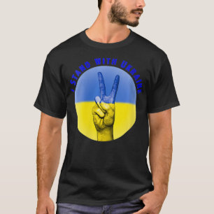 T-shirt Femmes je me tiens avec l'Ukraine drapeau ukrainie