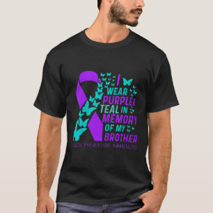 T-shirt Femmes Je Porte Du Violet Et Turquoise Pour Mon Fr