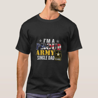 T-shirt Femmes Je suis Fier Armée Soldat Papa Américain Dr