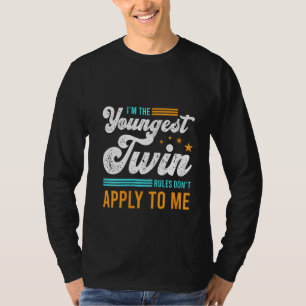 T-shirt Femmes Je suis la plus jeune des règles jumelles n