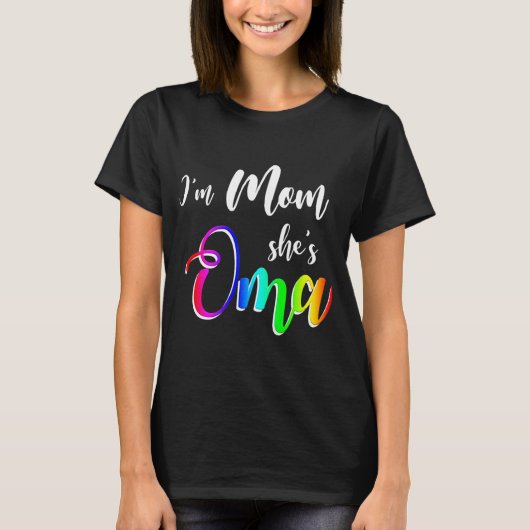 T-shirt Femmes Je suis maman Elle est Oma Lesbian Maman Fê (Devant)