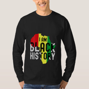 T-shirt Femmes Je Suis Noir Histoire Mois Hommes Femmes En