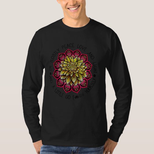 T-shirt Femmes Je suis principalement Peace Love and Light (Devant)