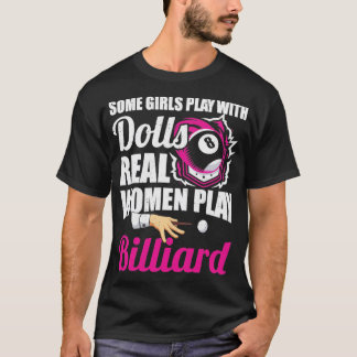 T-shirt Femmes Jouer Billard Joueur Billard