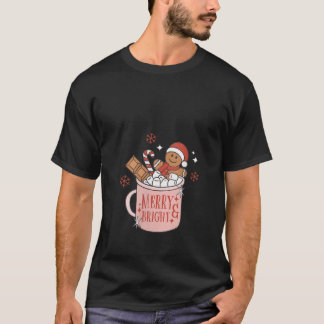 T-shirt FEMMES Joyeux et Bright Gingerbread Casquette Père