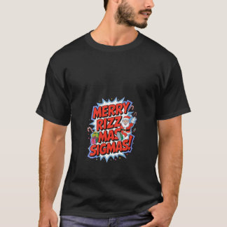 T-shirt Femmes Joyeux Rizz Mas Sigmas Noël Père Noël