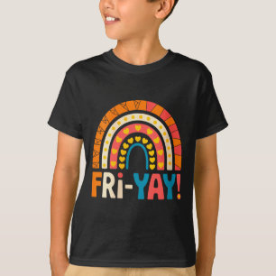 T-shirt Femmes Joyeux Vendredi Fri-yay Enseignant École Mè