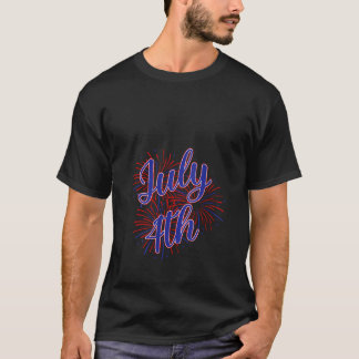 T-shirt Femmes Juillet 4 Feu d'artifice Fête Événement V C