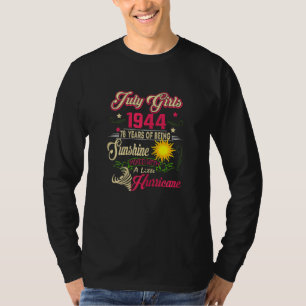 T-shirt Femmes Juillet Filles 1944 Anniversaire 78 ans Fab