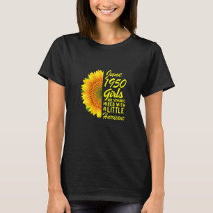 T-shirt Femmes Juin Filles 1950 tournesol 72e anniversaire