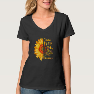T-shirt Femmes Juin Filles 1969 53e anniversaire 53 ans Ol