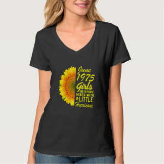 T-shirt Femmes Juin Filles 1975 tournesol 47e anniversaire