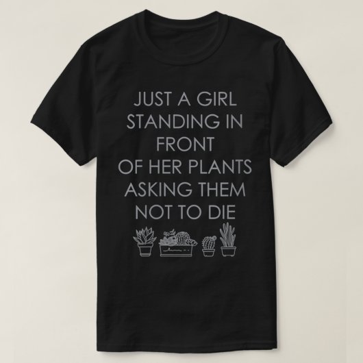 T-shirt Femmes juste une fille devant ses plantes (Design devant)