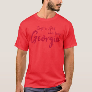 T-shirt Femmes Juste une fille qui aime Georgia Mignon et
