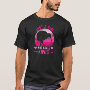 T-shirt Femmes Juste Une Fille Qui Aime Kiwis Cite Pour Un