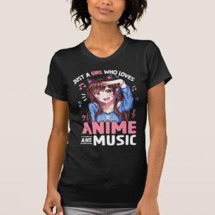 T-shirt Femmes Juste une fille qui aime l'Anime et la musi