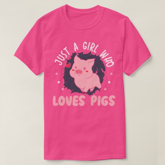 T-shirt Femmes Juste Une Fille Qui Aime Les Cochons Design (Design devant)