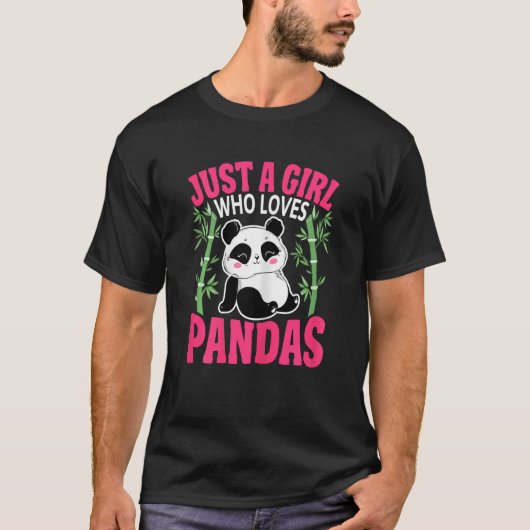 T-shirt Femmes Juste Une Fille Qui Aime Les Pandas - Panda (Devant)