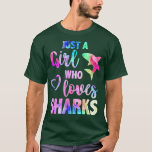 T-shirt FEMMES JUSTE UNE FILLE QUI AIME LES REQUINS Grand 