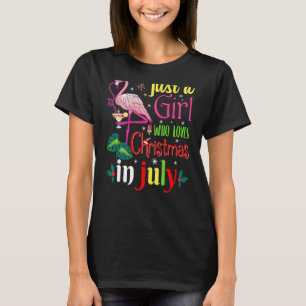 T-shirt Femmes Juste Une Fille Qui Aime Noël En Juillet Su