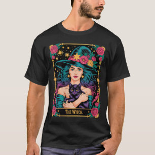 T-shirt Femmes La Carte De Sorcière Halloween Gothique Sor
