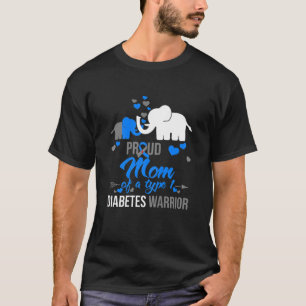 T-shirt Femmes La Fière Maman D'Un Type 1 Guerrier Du Dia