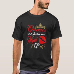T-shirt Femmes Lèvres Rouges Reines Sont Nées Le 4 Juillet
