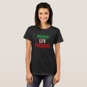 T-shirt Femmes Liberté Drapeau Iran (Devant entier)