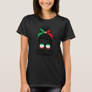 T-shirt Femmes Liberté Libre Iran Messy Bun Iran Fla