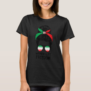 T-shirt Femmes Liberté Libre Iran Messy Bun Iran Fla