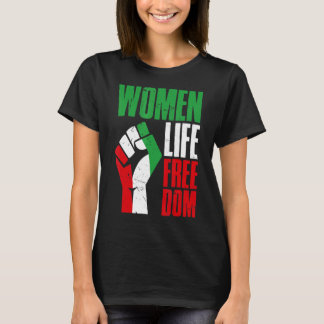 T-shirt Femmes Liberté pour la vie Vintage Iran déstabilis