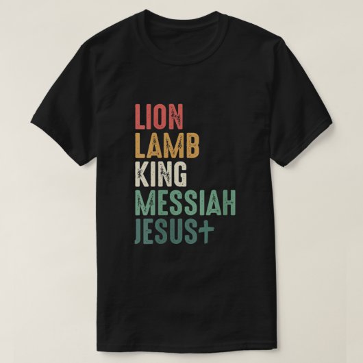 T-shirt FEMMES Lion Lamb roi Messiah Jésus chrétien Cot (Design devant)