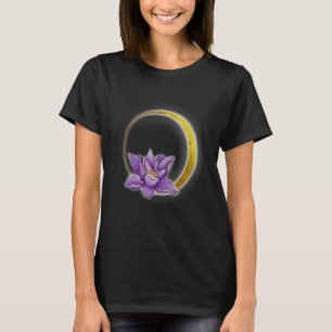 T-shirt Femmes Lune Lotus Fleur Mandala Yoga