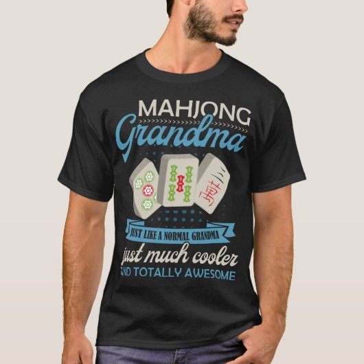 T-shirt Femmes Mahjong Chemise Funny Mahjong Grand-mère Je (Devant)